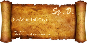Szám Dóra névjegykártya