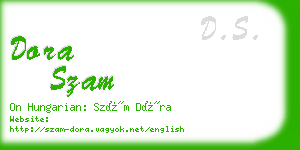 dora szam business card